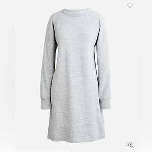 J.Crew Vintage Cotton Terry Gray Long Sleeve Sweatshirt Dress NWT Size X-Large